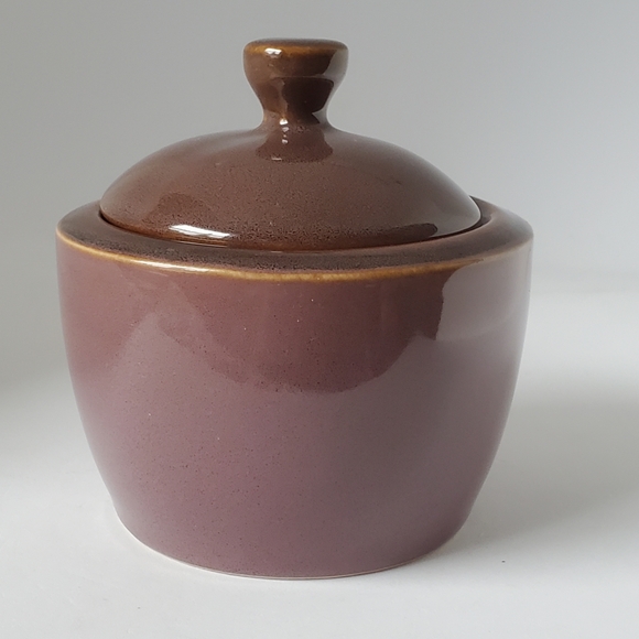 Stokes Reactive Flower Sugar Bowl with Lid Vintage Stoneware - Picture 4 of 10